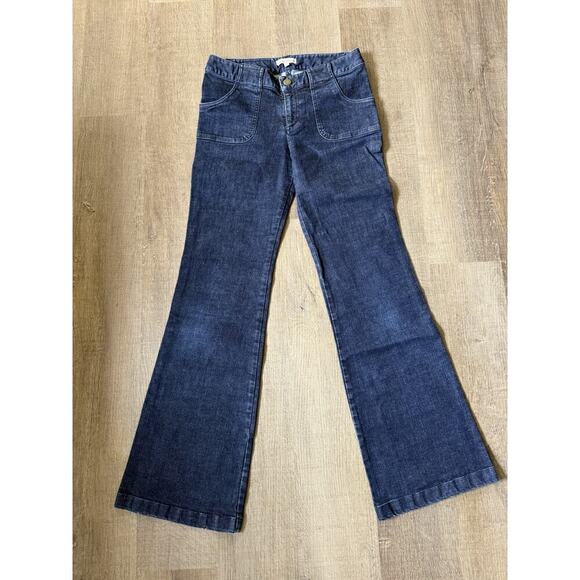 Emerson Made Jeans Dark Wash Mid Waist Flare Leg Boot Cut Jeans Size 26 - Picture 1 of 7
